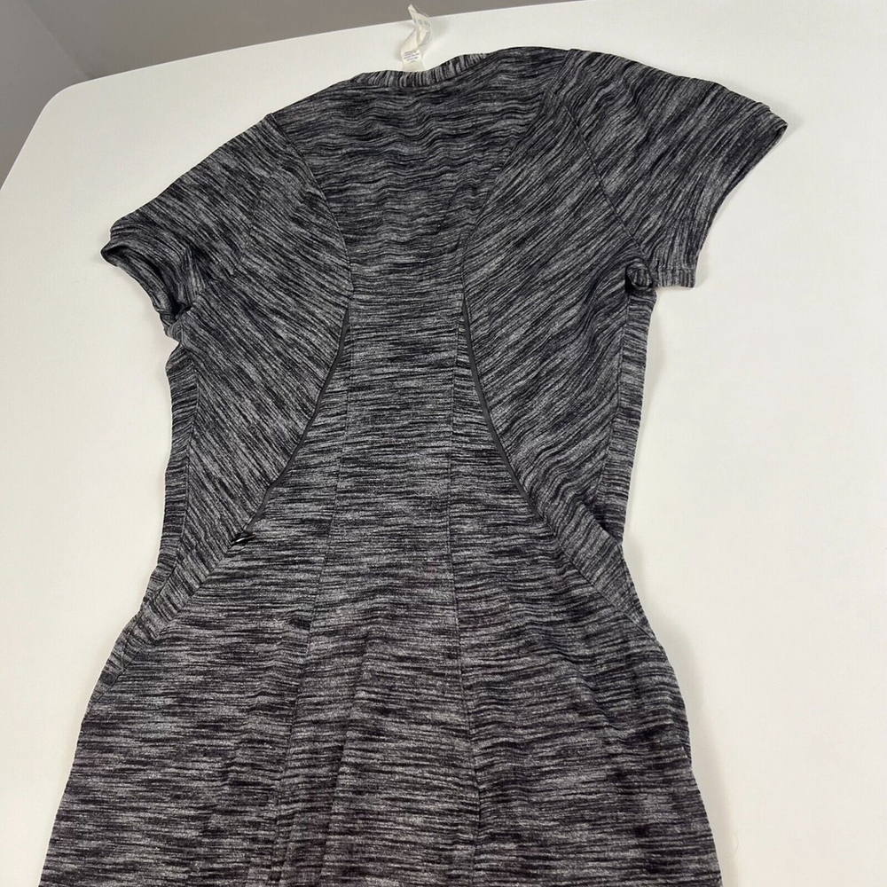 Lululemon &go Where-To Dress short sleeves Heathered Black size 4 - Picture 4 of 10